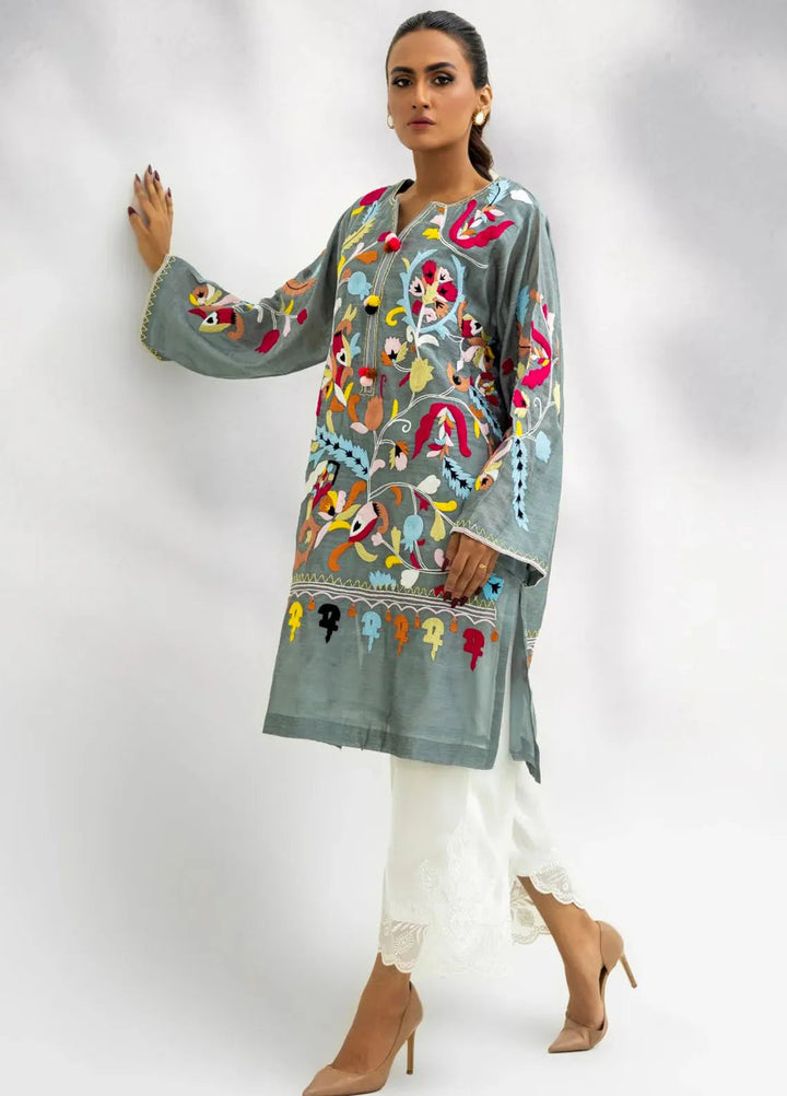 Atiya Irfan Studio Pret Embroidered Silk Kurti ES-04