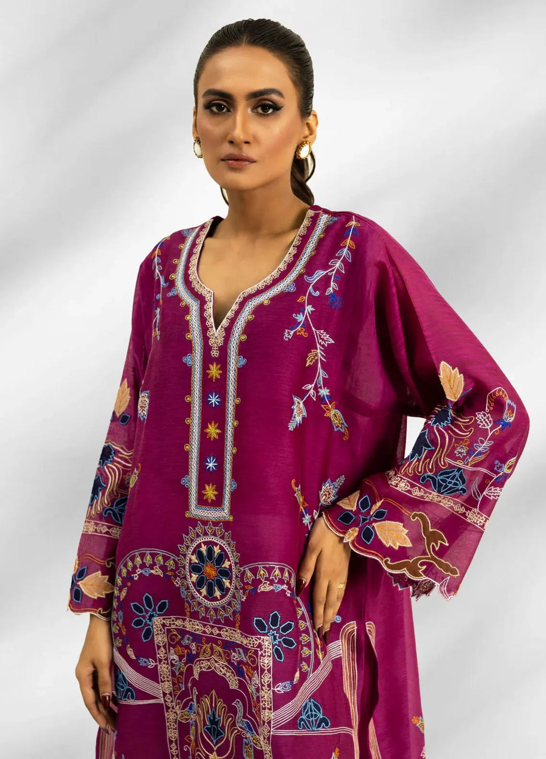 Atiya Irfan Studio Pret Embroidered Silk Kurti ES-11