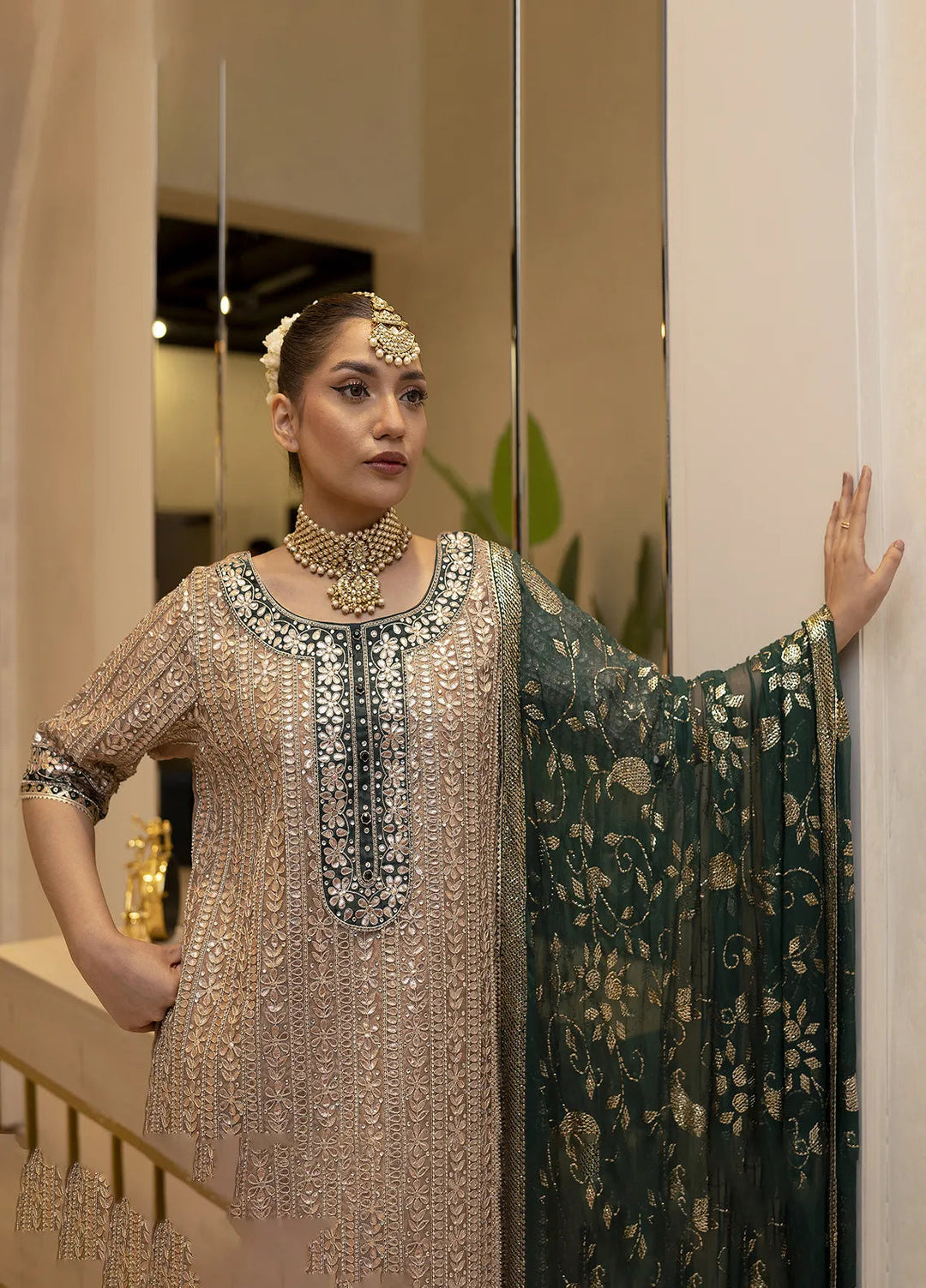 Atiya Irfan Studio Pret Embroidered Tissue 2 Piece Suit NF-19