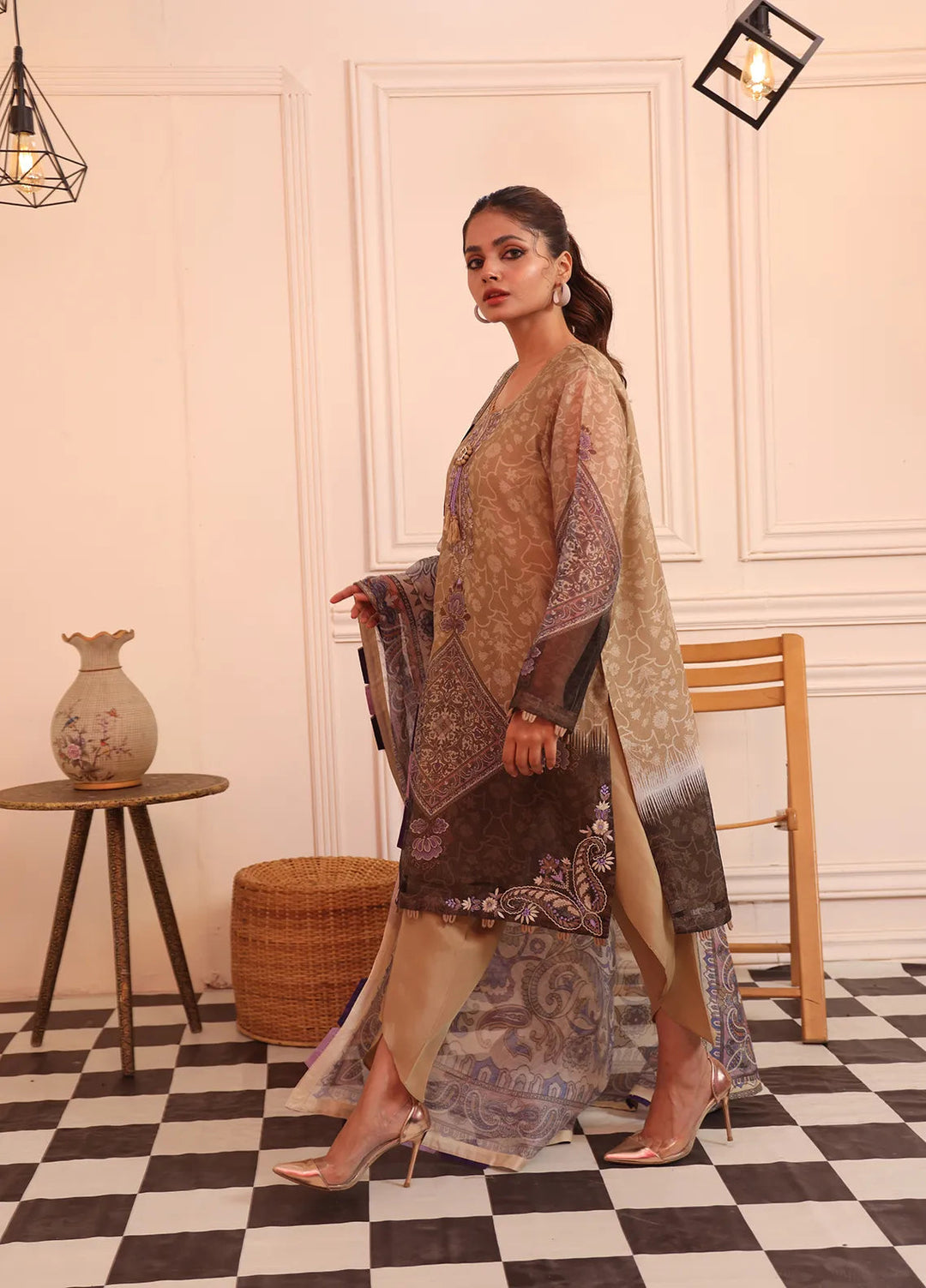 Atiya Irfan Studio Pret Printed Cotton Net 2 Piece Suit LP-04