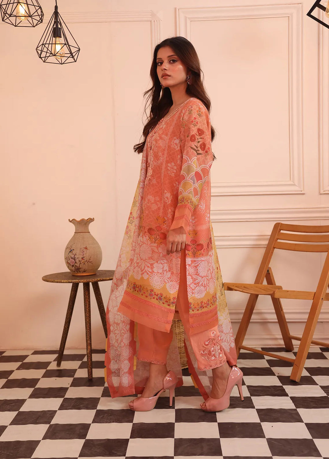 Atiya Irfan Studio Pret Printed Cotton Net 2 Piece Suit LP-06