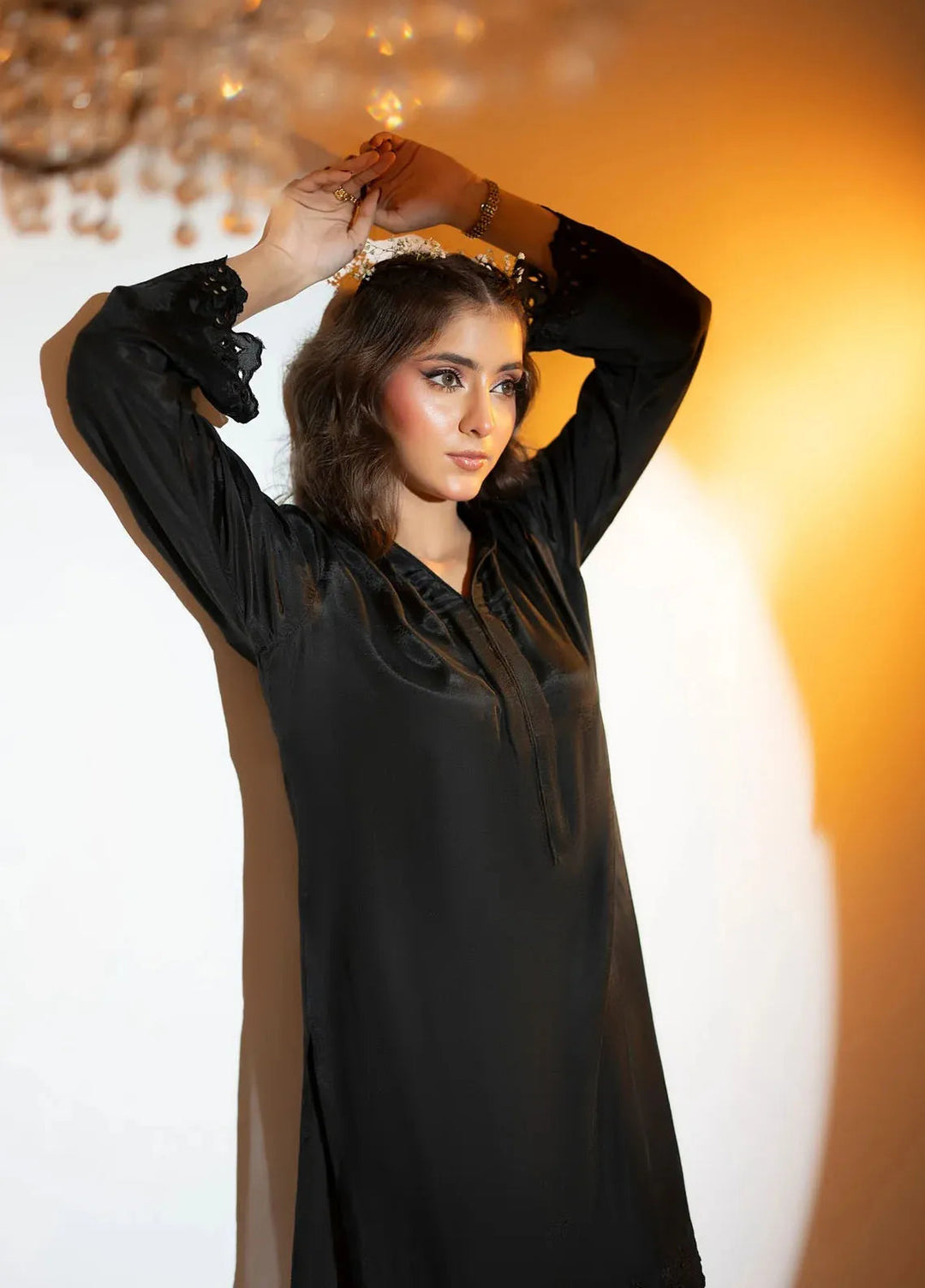 Attire by Maha Pret Embroidered Raw Silk 3 Piece Suit Cobalt