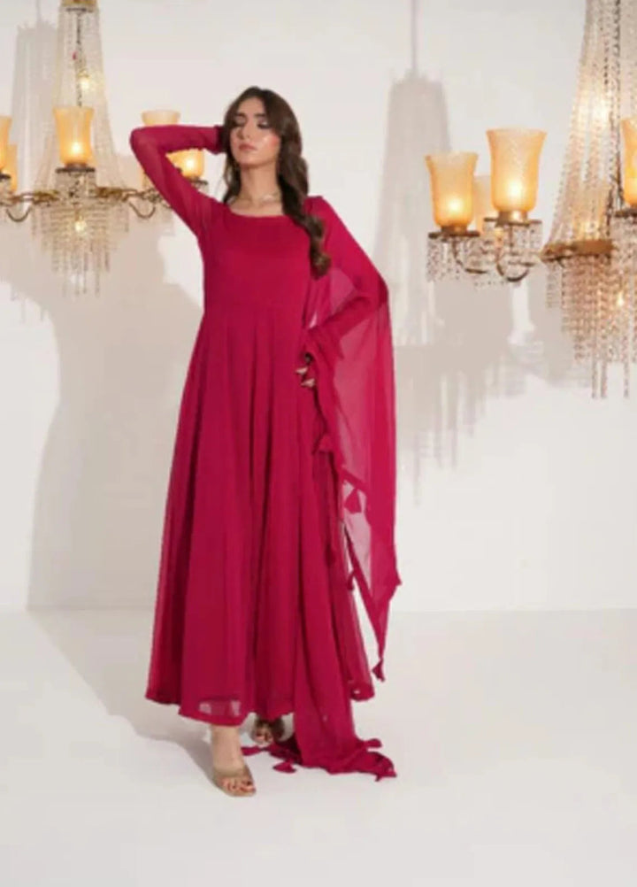 Attire by Maha Pret Embroidered Raw Silk 3 Piece Suit Fair hues