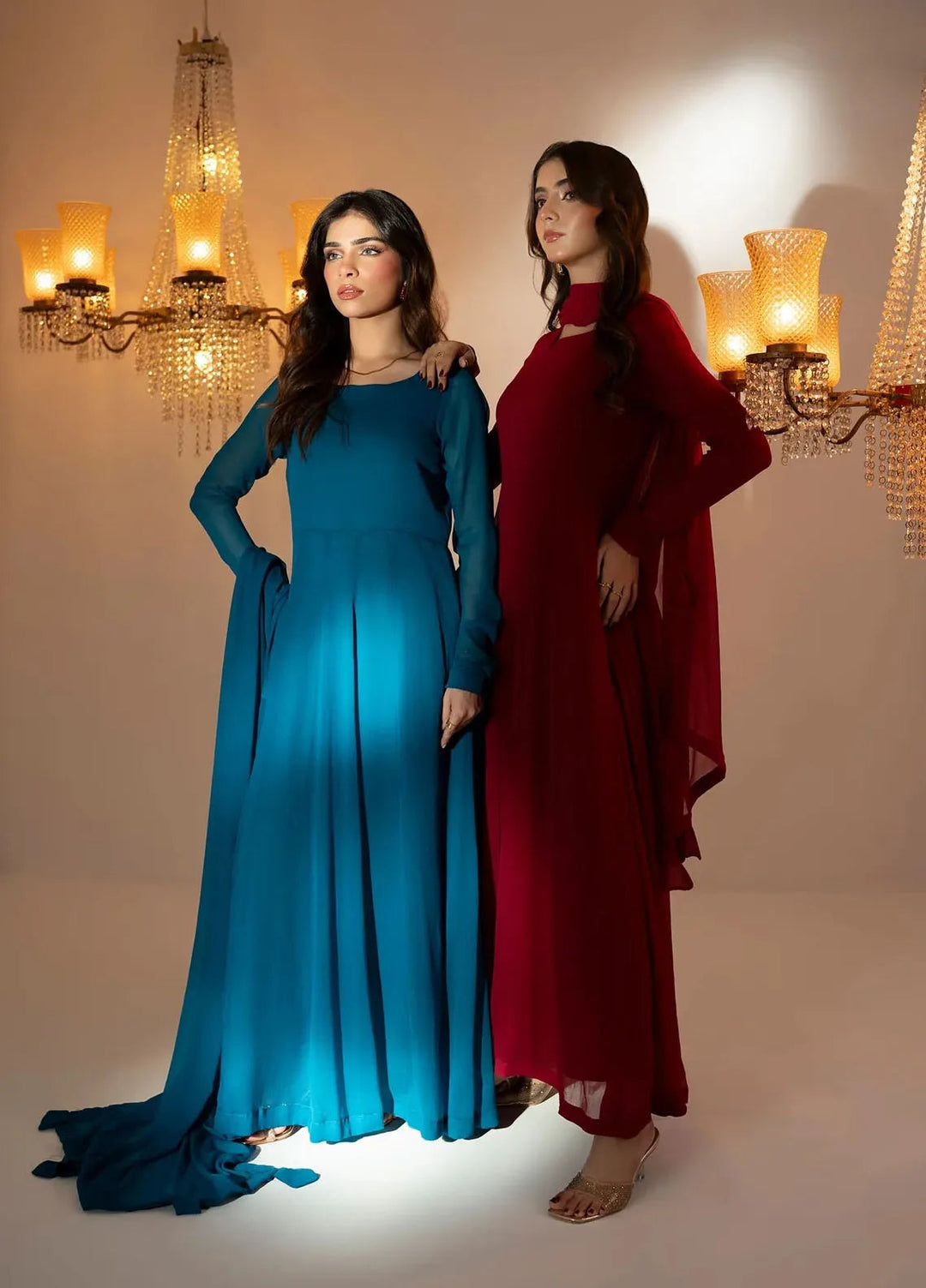 Attire by Maha Pret Embroidered Raw Silk 3 Piece Suit Fair hues