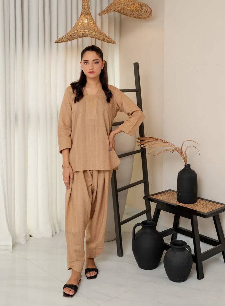Attire By Maha Pret Textured Lawn 2 Piece Suit Evie