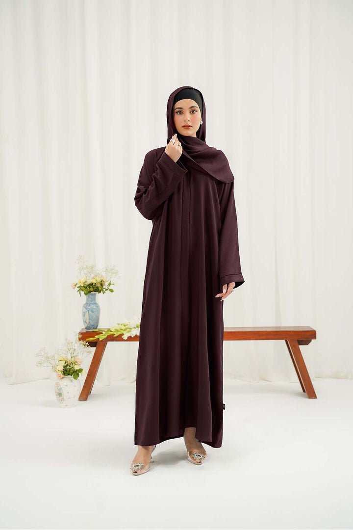 Divinely Crafted Abaya Casual Crepe 1 Piece Aurah Abaya | Buttoned Up