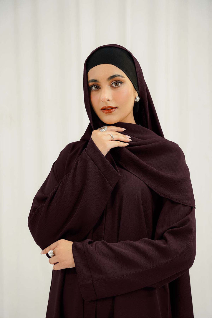 Divinely Crafted Abaya Casual Crepe 1 Piece Aurah Abaya | Buttoned Up