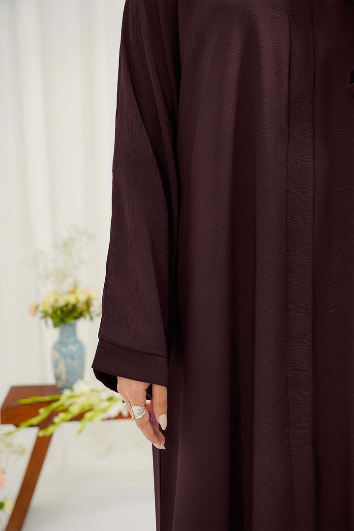 Divinely Crafted Abaya Casual Crepe 1 Piece Aurah Abaya | Buttoned Up