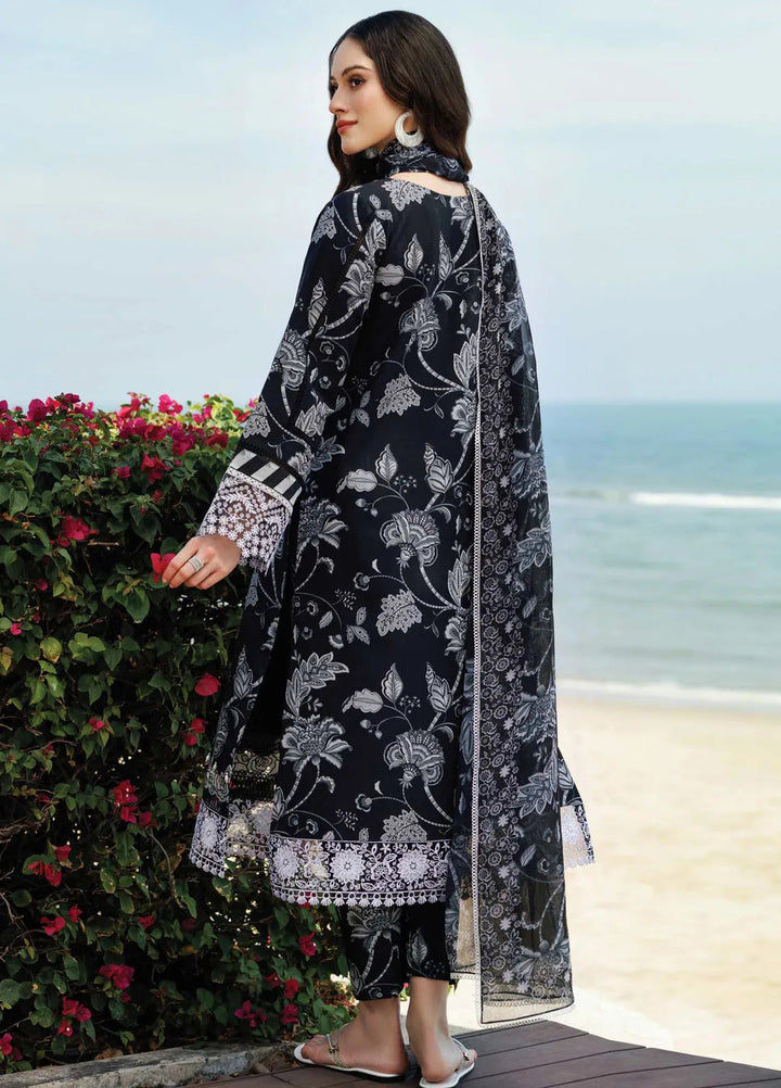 Aurea by Farasha Embroidered Lawn Suit Unstitched 3 Piece FSH25AL D-05 Sable Dusk - Summer Collection