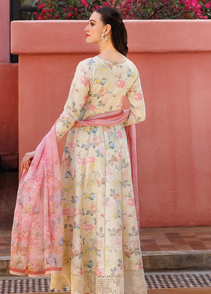 Aurea by Farasha Embroidered Lawn Suit Unstitched 3 Piece FSH25AL D-06 Meadow Blush - Summer Collection