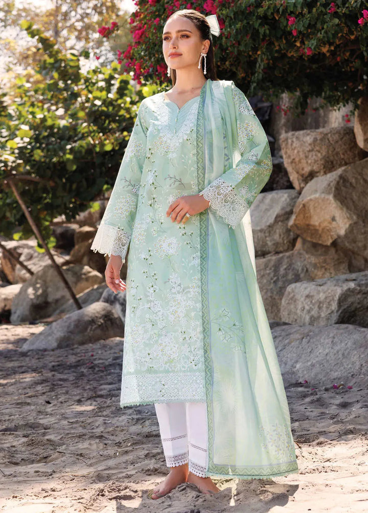 Aurea by Farasha Embroidered Lawn Suit Unstitched 3 Piece FSH25AL D-10 Tulip Glow - Summer Collection