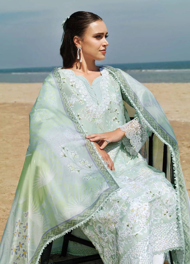 Aurea by Farasha Embroidered Lawn Suit Unstitched 3 Piece FSH25AL D-10 Tulip Glow - Summer Collection