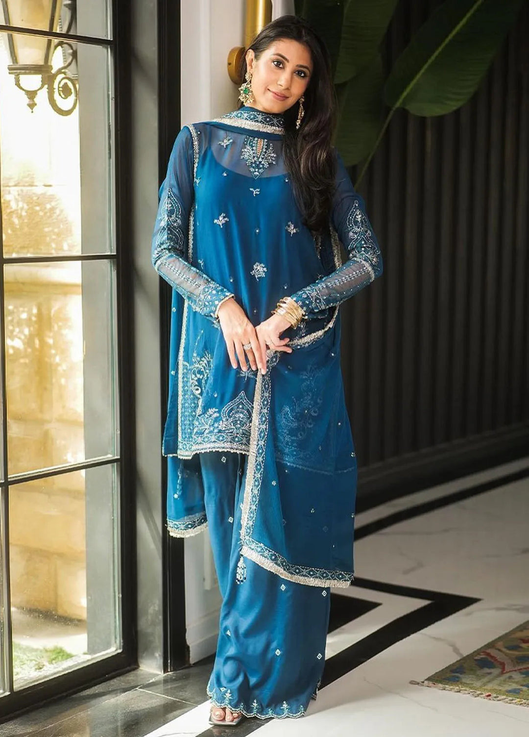 Aurelle By Seran Embroidered Chiffon Suit Unstitched 3 Piece SRN24AL D-03 Juliana - Formal Collection