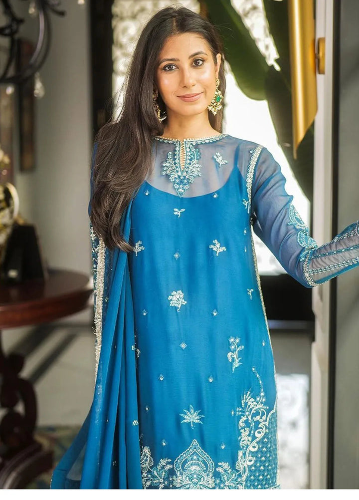 Aurelle By Seran Embroidered Chiffon Suit Unstitched 3 Piece SRN24AL D-03 Juliana - Formal Collection