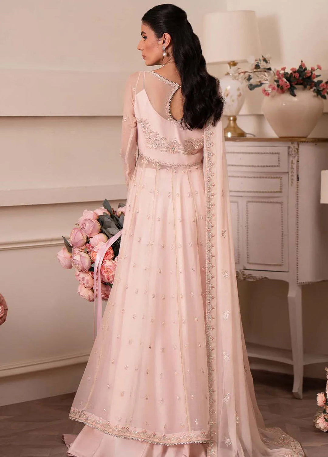 Aurelle By Seran Embroidered Chiffon Suit Unstitched 3 Piece SRN24AL D-07 Roselyn - Formal Collection