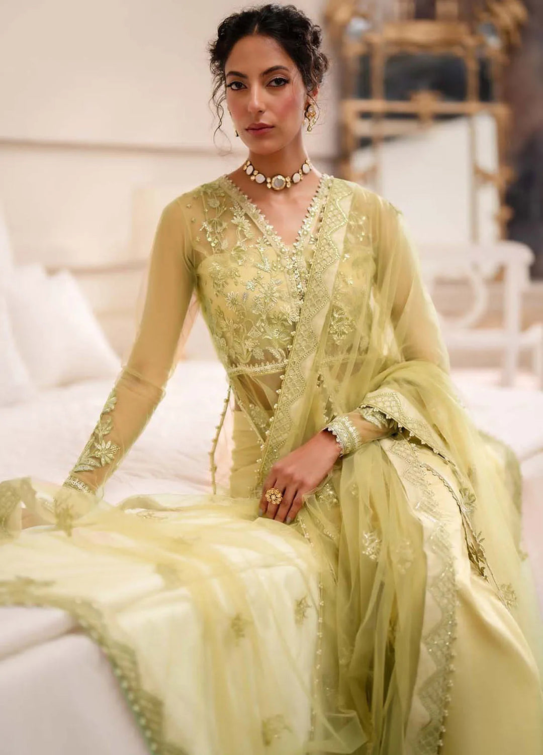 Aurelle By Seran Embroidered Net Suit Unstitched 3 Piece SRN24AL D-06 Aurelia - Formal Collection