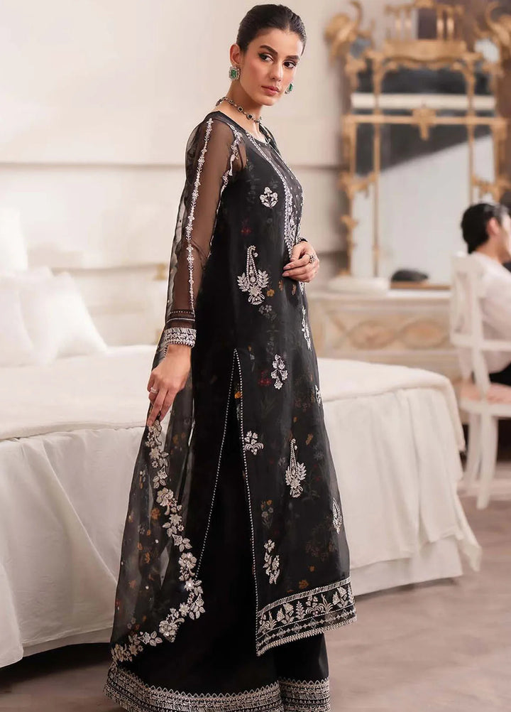 Aurelle By Seran Embroidered Organza Suit Unstitched 3 Piece SRN24AL D-01 Camilla - Formal Collection