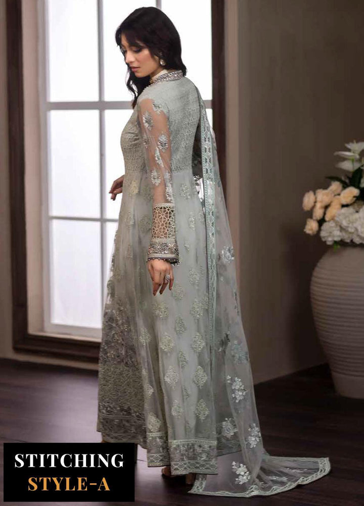 Avalanche By Flossie Embroidered Net Suits Unstitched 3 Piece FS23ACH D-02 Ice Fall - Festive Collection