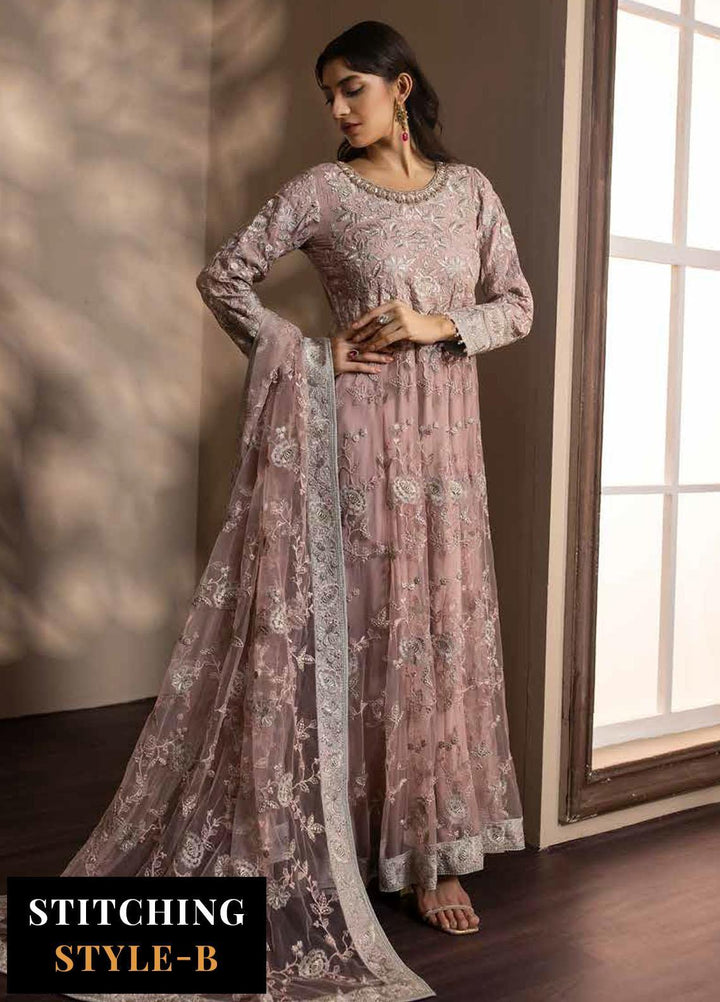 Avalanche By Flossie Embroidered Net Suits Unstitched 3 Piece FS23ACH D-04 Blush Frost - Festive Collection