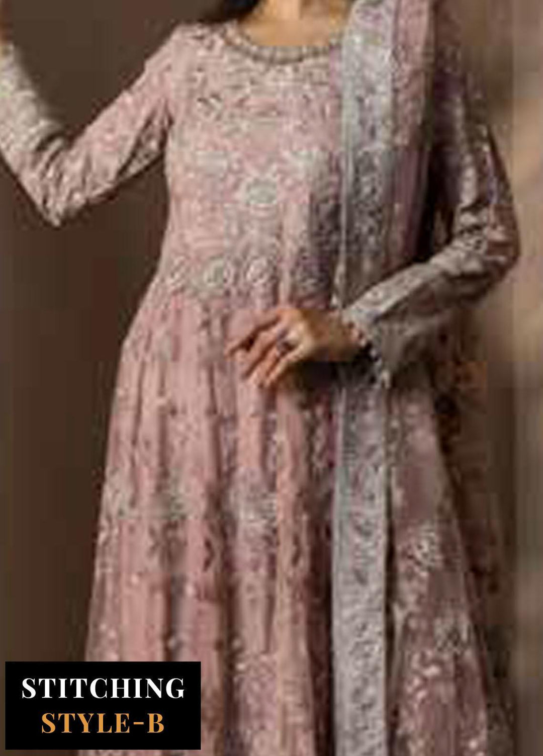 Avalanche By Flossie Embroidered Net Suits Unstitched 3 Piece FS23ACH D-04 Blush Frost - Festive Collection