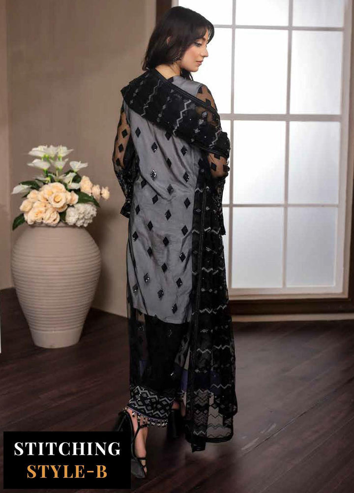 Avalanche By Flossie Embroidered Net Suits Unstitched 3 Piece FS23ACH D-06 Mistral - Festive Collection