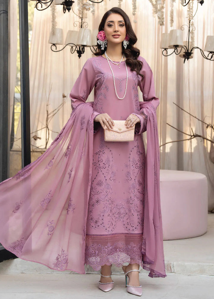 Aviva by Humdum Embroidered Lawn Suit Unstitched 3 Piece HD25A D-01 - Summer Collection