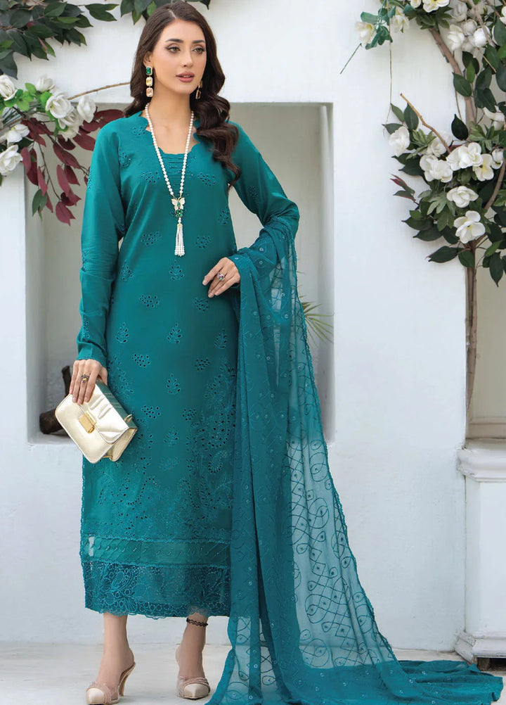 Aviva by Humdum Embroidered Lawn Suit Unstitched 3 Piece HD25A D-02 - Summer Collection