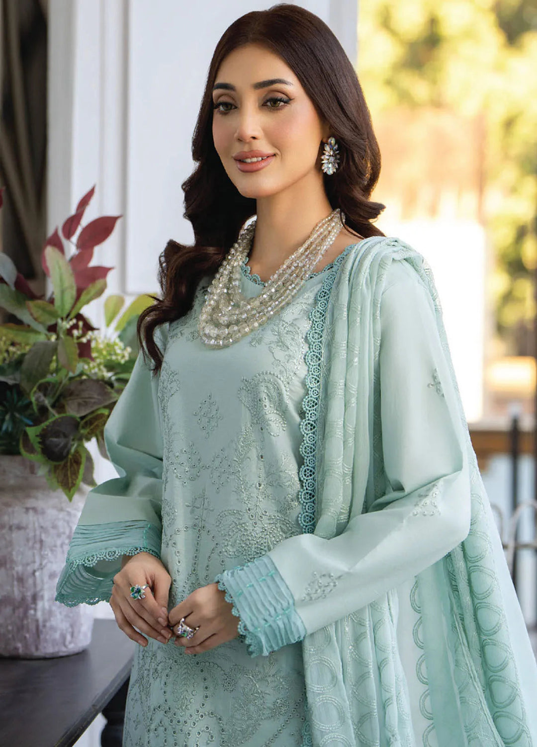 Aviva by Humdum Embroidered Lawn Suit Unstitched 3 Piece HD25A D-04 - Summer Collection