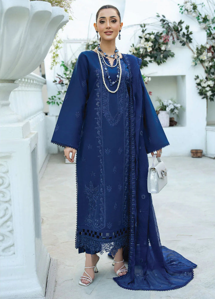 Aviva by Humdum Embroidered Lawn Suit Unstitched 3 Piece HD25A D-09 - Summer Collection
