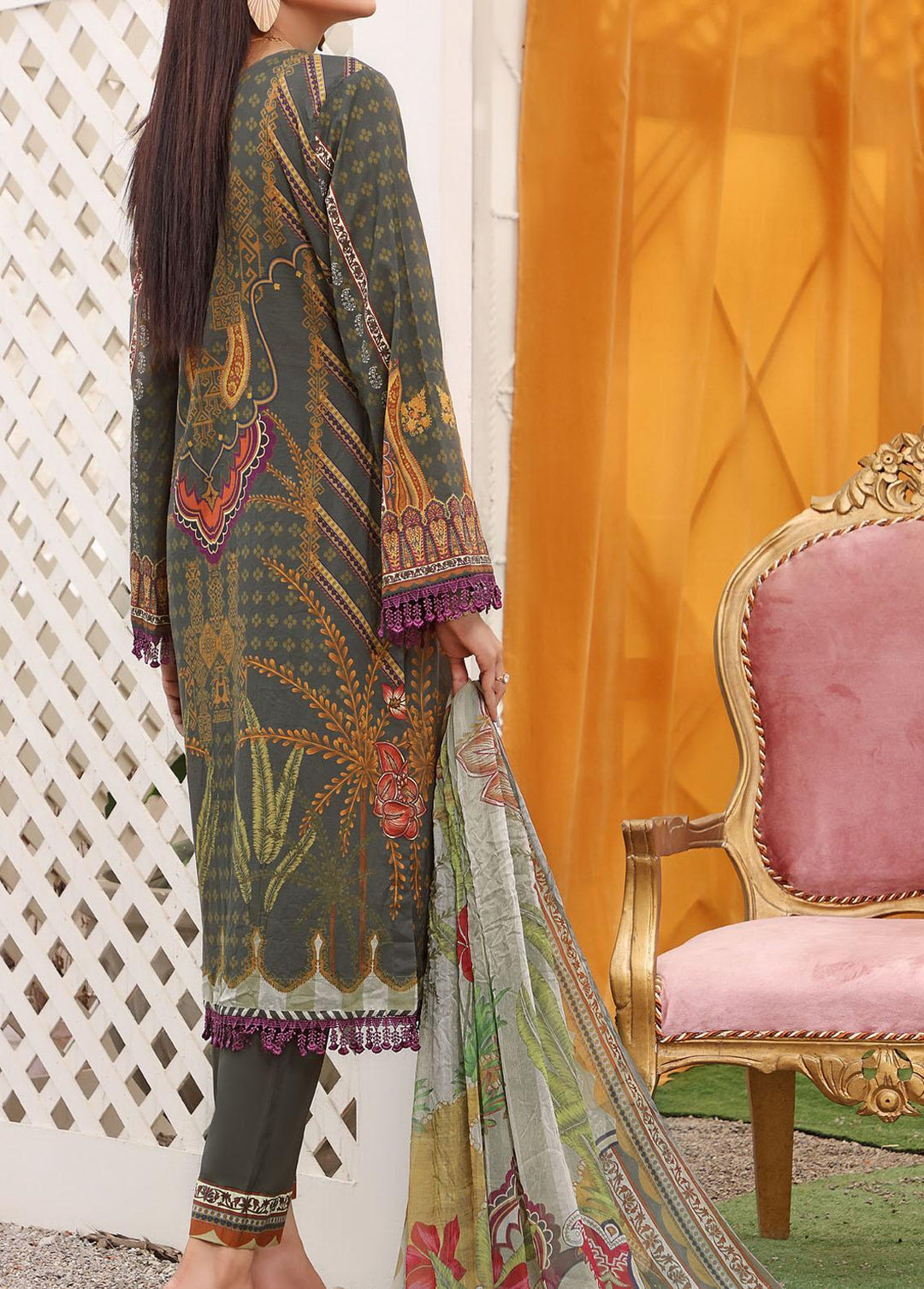 Ayesha Alishba By VS Textiles Embroidered Lawn Suits Unstitched 3 Piece VS23AA D-12 - Summer Collection