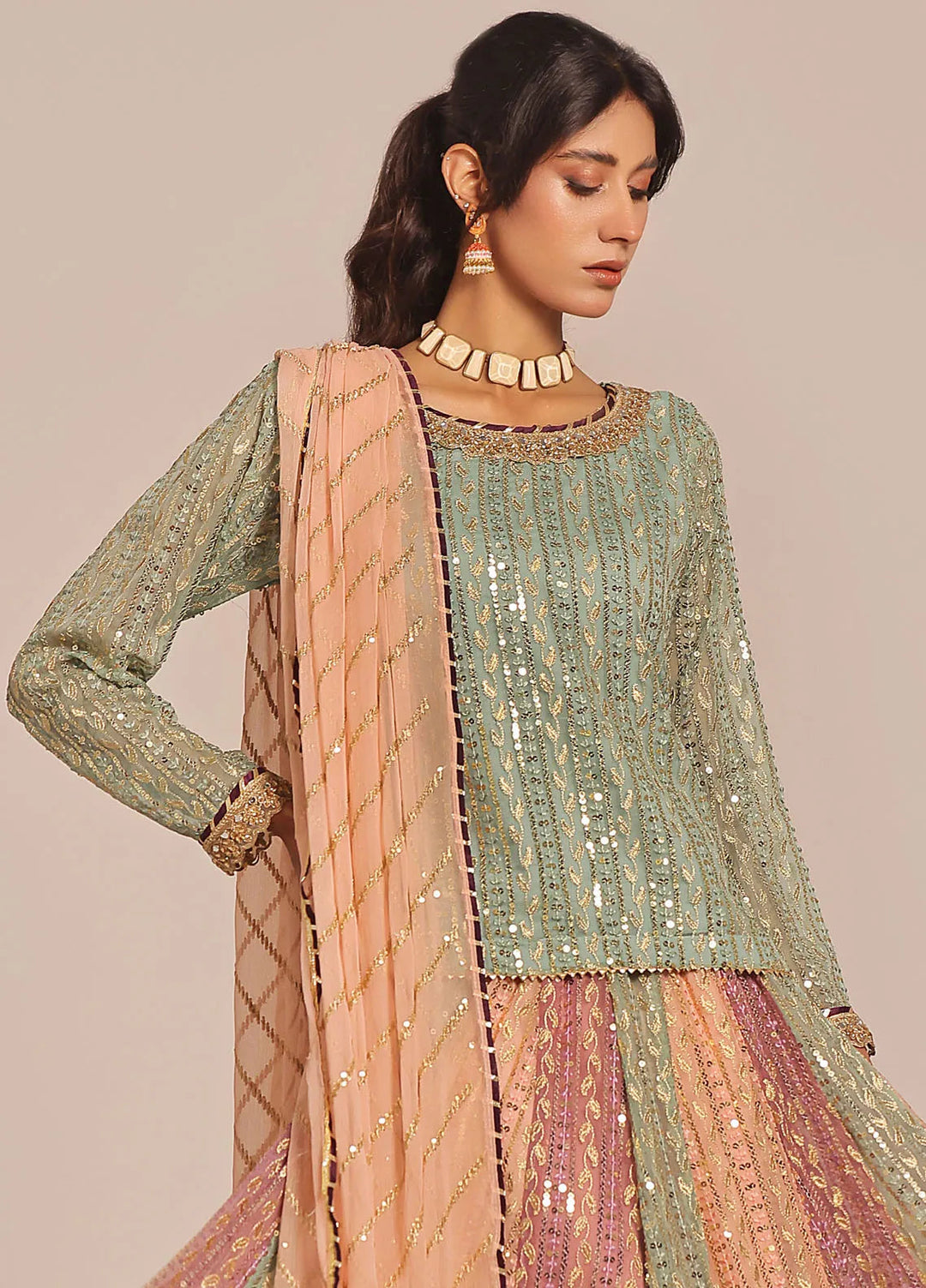Ayesha Closet Pret Embroidered Chiffon 3 Piece Suit Shadmani Nzexus