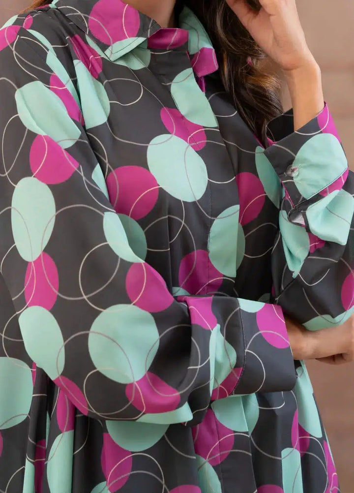 Ayla Studio Casual Pret Printed Georgette Kurti Suit G-007 Bubbles