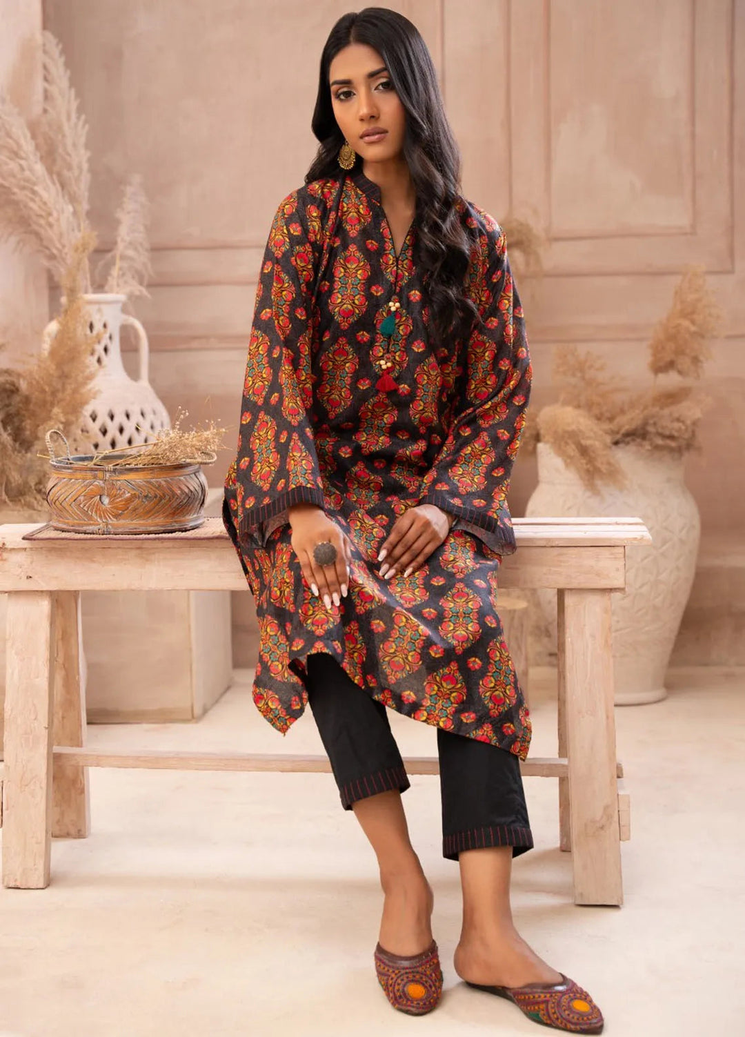 Ayla Studio Casual Pret Printed Lawn 2 Piece Suit SLW-013 Dark Eden