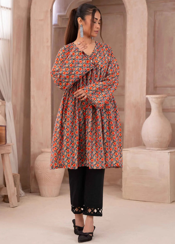 Ayla Studio Casual Pret Printed Lawn 2 Piece Suit SLW-016 Zebra blooming