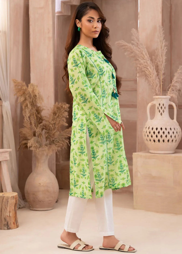 Ayla Studio Casual Pret Printed Lawn 2 Piece Suit SLW-023 Green Cluster