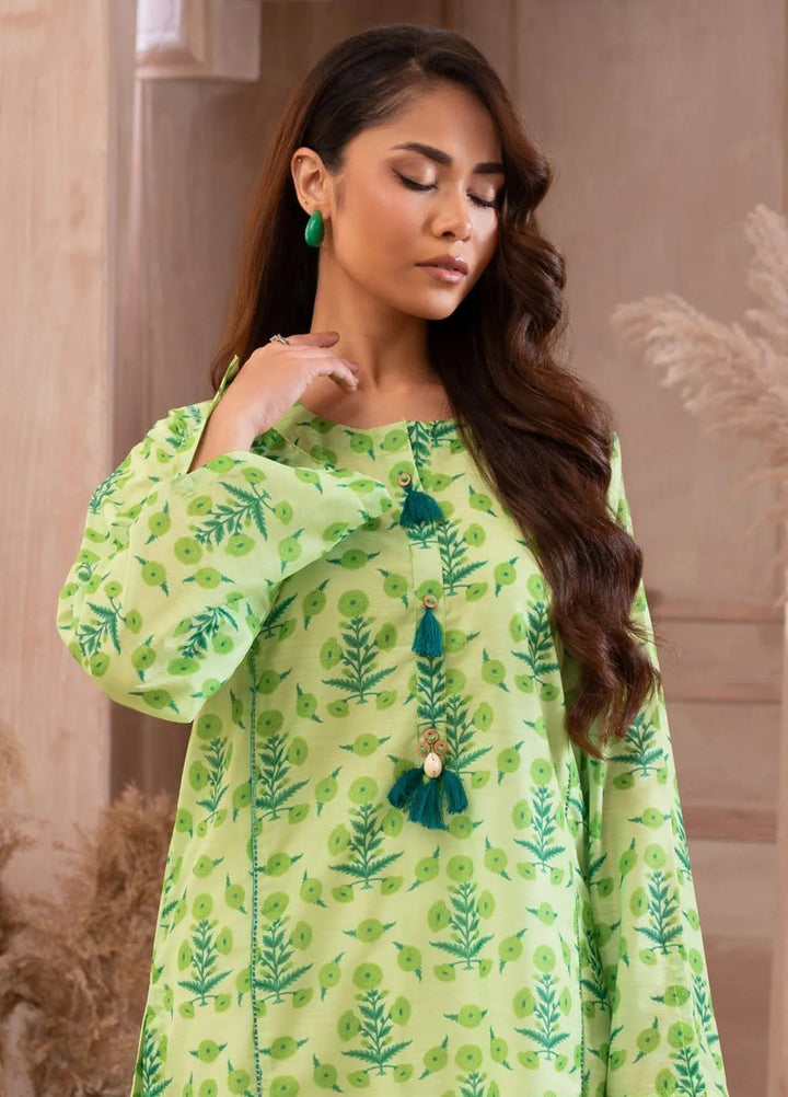 Ayla Studio Casual Pret Printed Lawn 2 Piece Suit SLW-023 Green Cluster