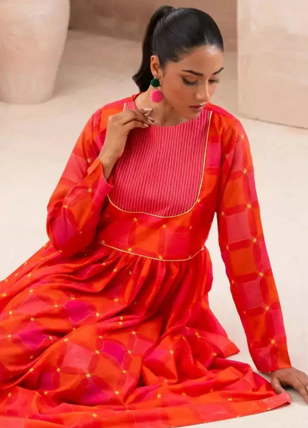 Ayla Studio Casual Pret Printed Lawn Kurti Suit SLW-020 Barbara