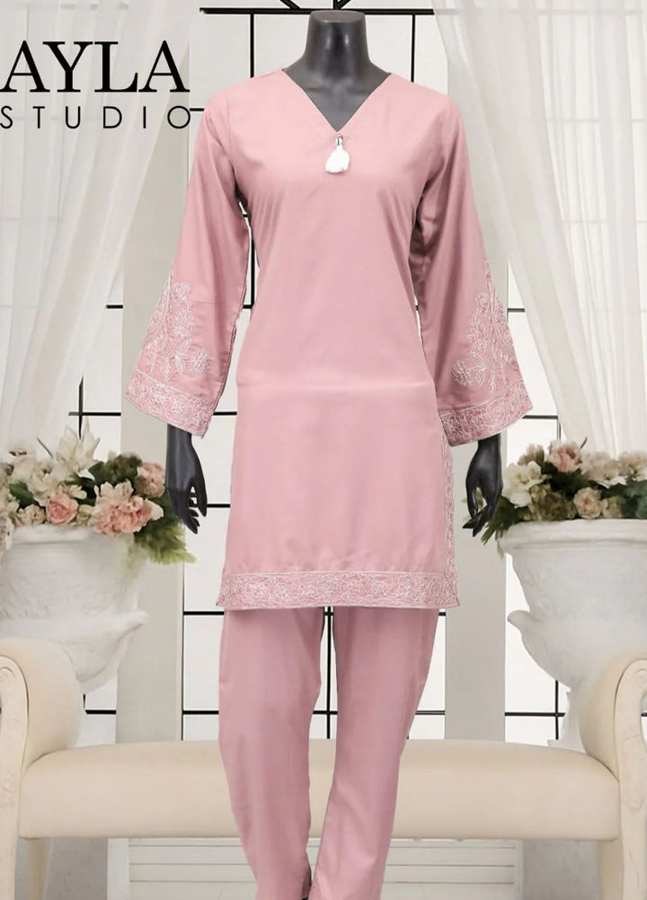 Ayla Studio Pret Embroidered Wash N Wear 2 Piece Suit Gul-E-Nazuk