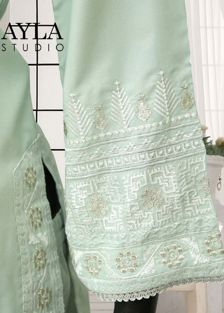 Ayla Studio Pret Embroidered Wash N Wear 2 Piece Suit Hareem