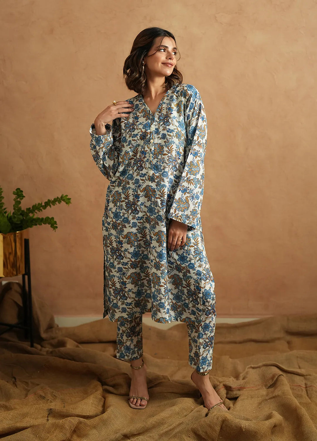 Ayla Studio Pret Printed Poly Viscose 2 Piece Suit PES240105 Chinoiseries Bliss