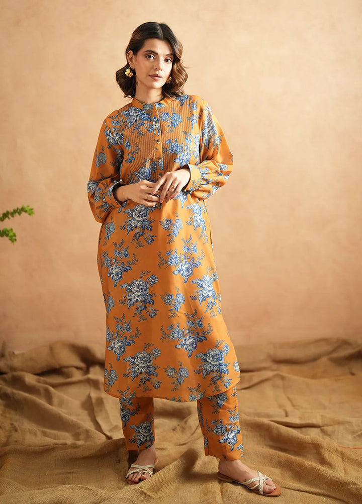Ayla Studio Pret Printed Poly Viscose 2 Piece Suit PES240109 Saffron Mix