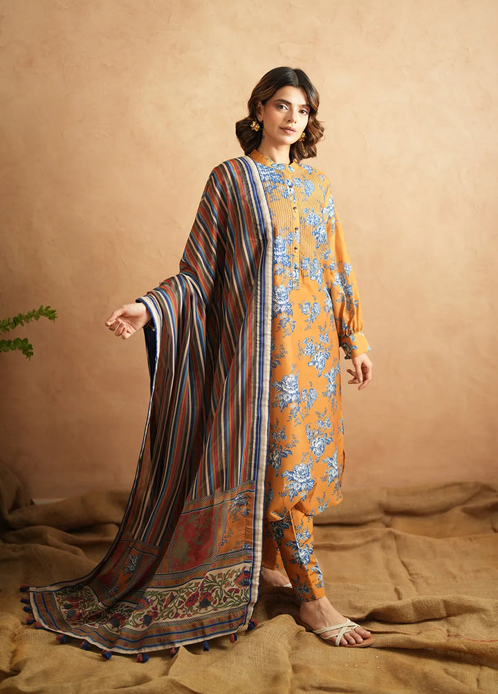 Ayla Studio Pret Printed Poly Viscose 2 Piece Suit PES240109 Saffron Mix