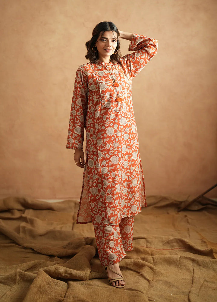 Ayla Studio Pret Printed Poly Viscose 2 Piece Suit PES240113 Sun Flower