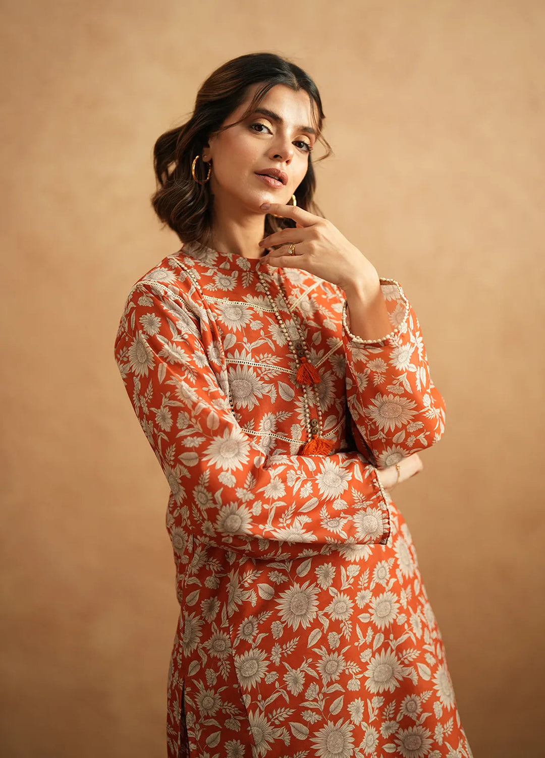 Ayla Studio Pret Printed Poly Viscose 2 Piece Suit PES240113 Sun Flower