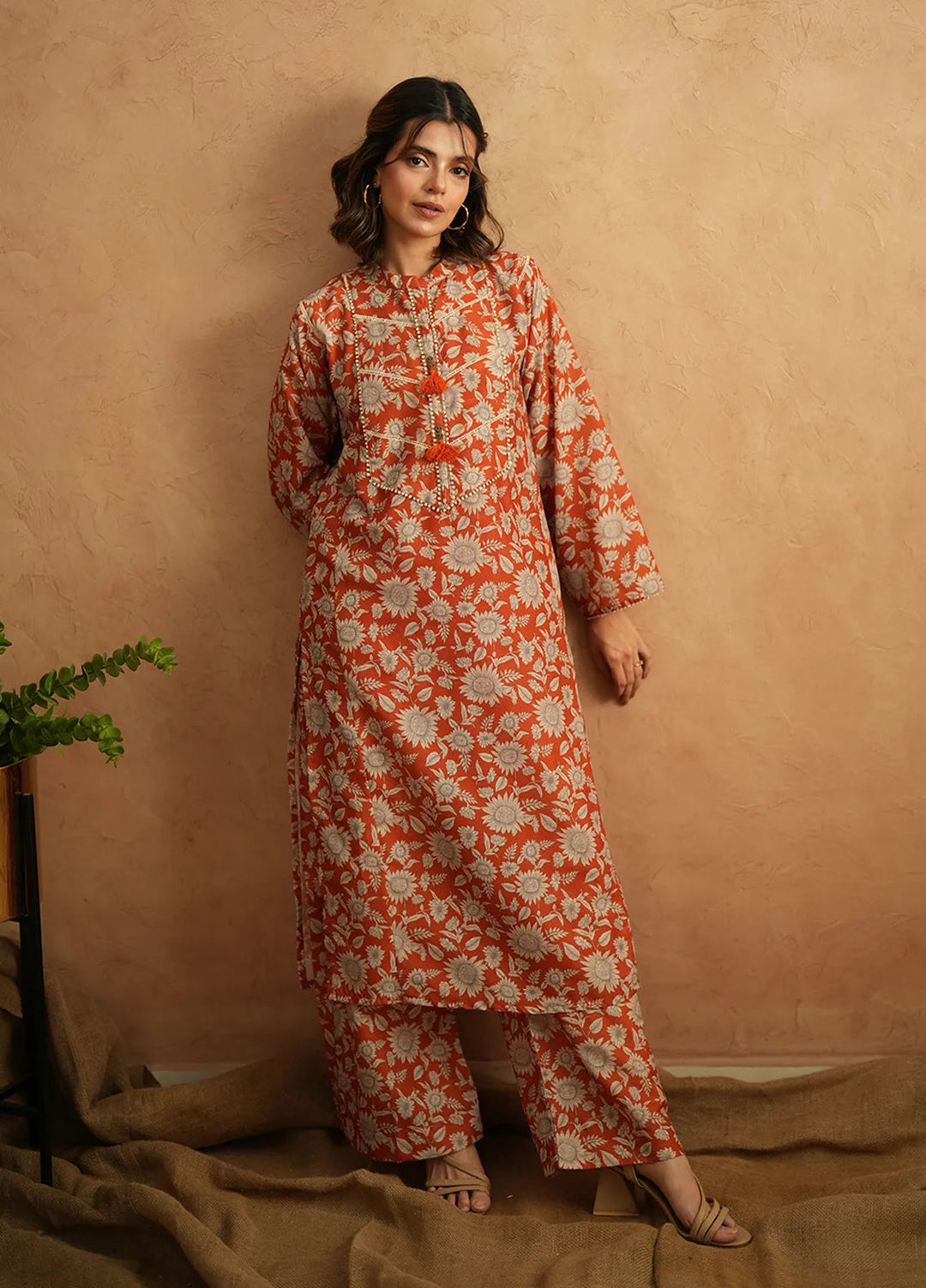 Ayla Studio Pret Printed Poly Viscose 2 Piece Suit PES240113 Sun Flower