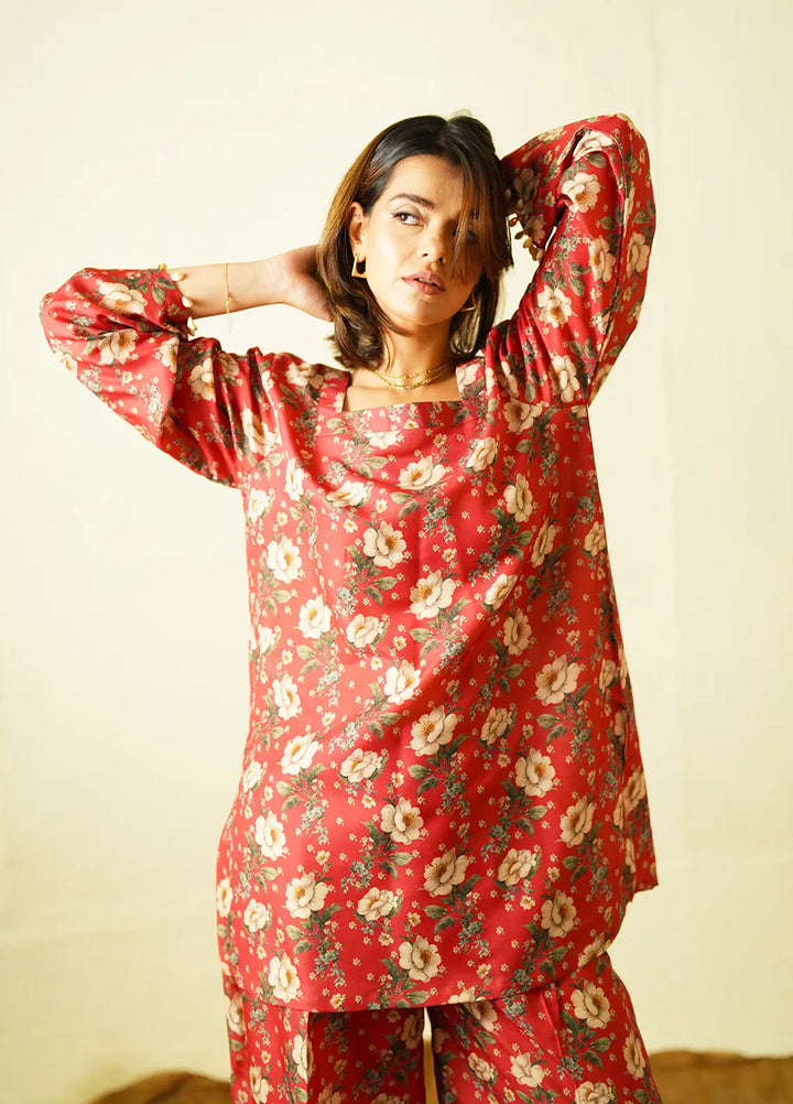 Ayla Studio Pret Printed Poly Viscose 2 Piece Suit PES240116 Golden Spice