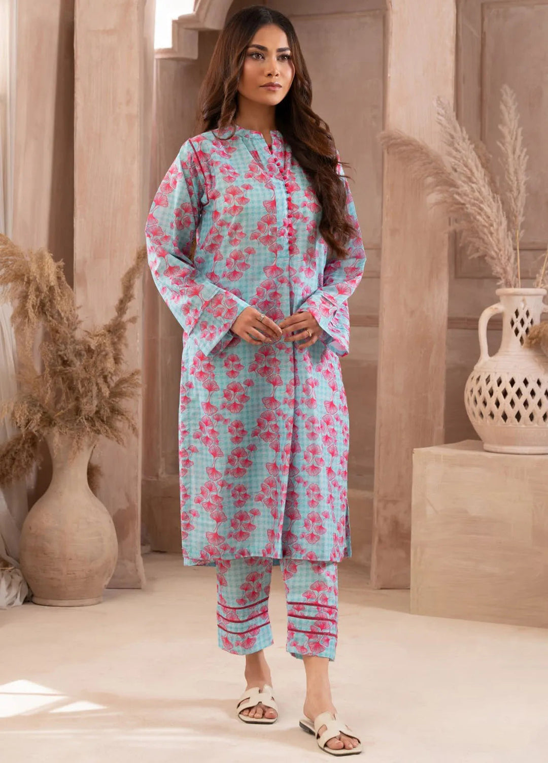 Ayla Studio Pret Printed Lawn 2 Piece Suit SLW-001 Water Lilies