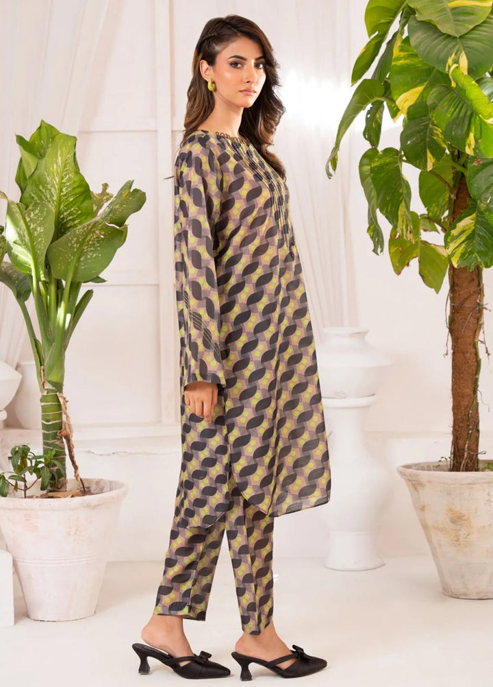 Ayla Studio Pret Printed Lawn 2 Piece Suit SLW-009 Abstract mind