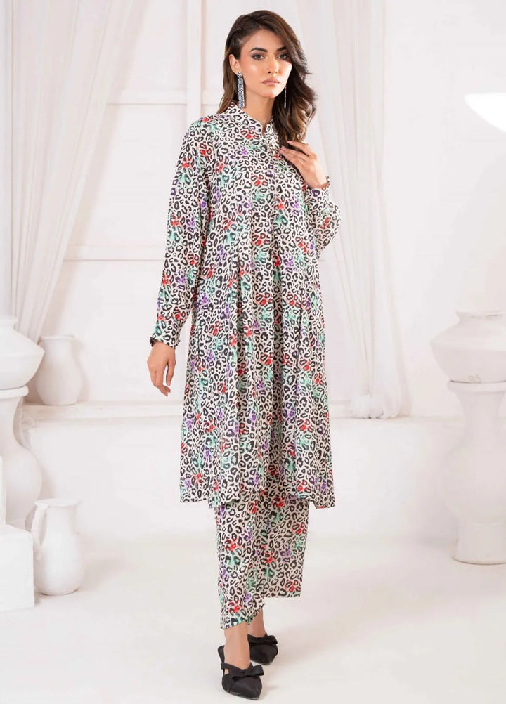 Ayla Studio Pret Printed Lawn 2 Piece Suit SLW-021 Pop leopard