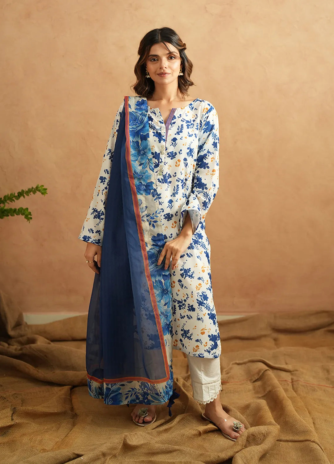 Ayla Studio Pret Printed Poly Viscose Kurti PES240126 Silhouette Fun